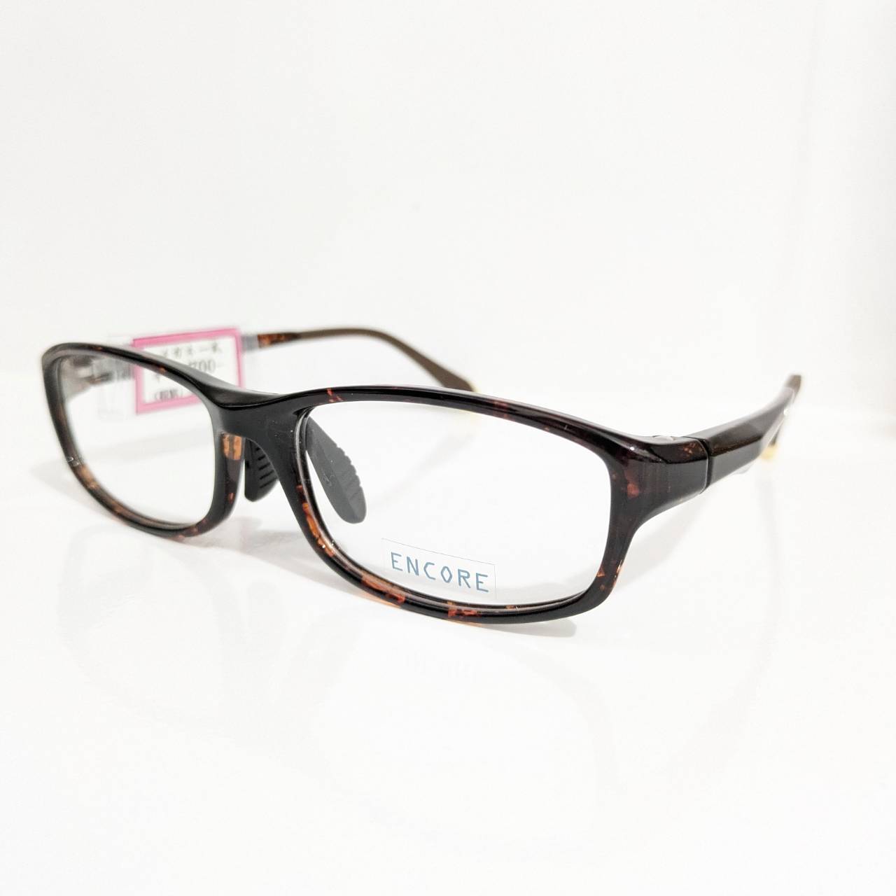 【ENCORE】スクエアセルフレーム デミブラウン