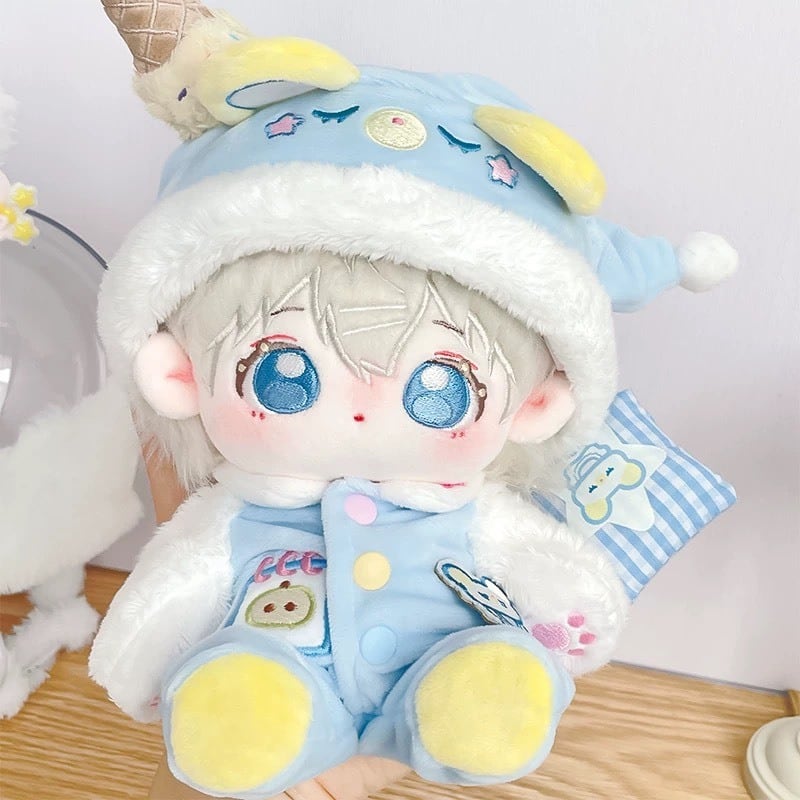 20cmぬい服】ピンク ブルー ゆめかわ ひつじ パジャマ 着ぐるみ 全身