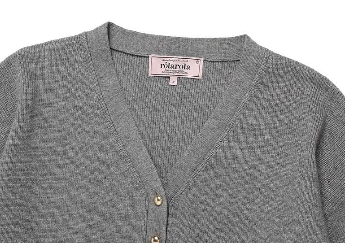 Rolarola 北欧風ウール ニットカーディガン 張元英着用 ☆IVE ウォニョン X rolarola コラボ！！【rolarola】VOLUME SLEEVE