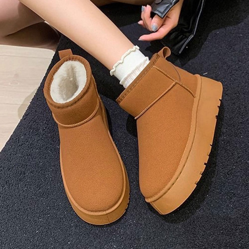 ムートンブーツ レディース 裏起毛 防寒 保温 厚底 韓国 大人 かわいい