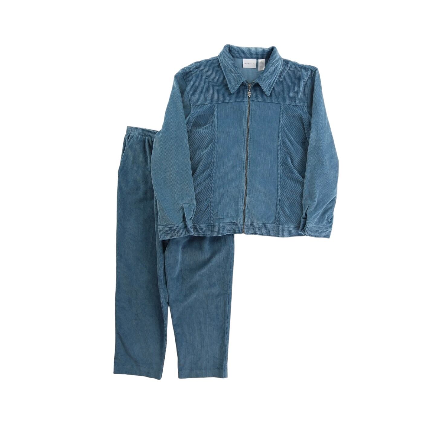 OTSU】1990's corduroy fabric zip up jacket 2-piece set up -9775- | cv