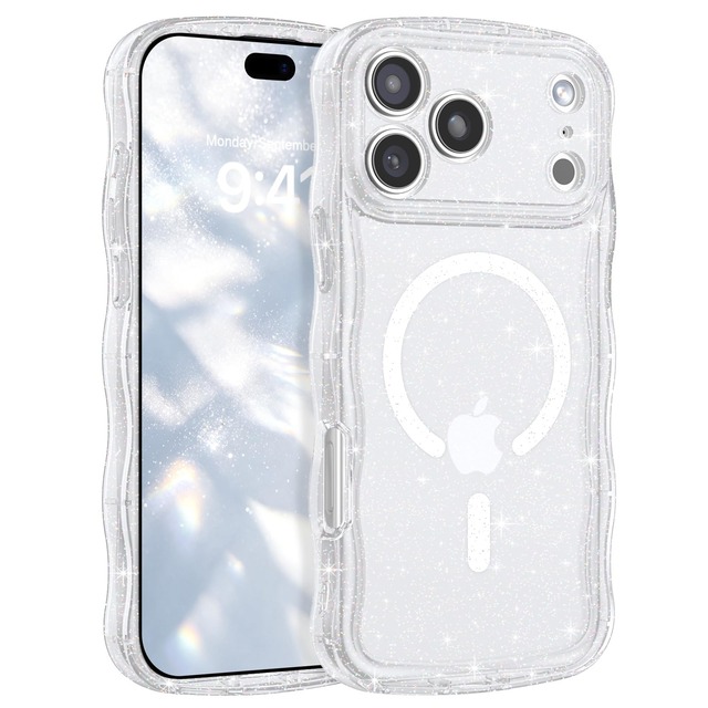 BENTOBEN iPhone 18 Pro Max用 ケース MagSafe対応 クリア ウェーブ