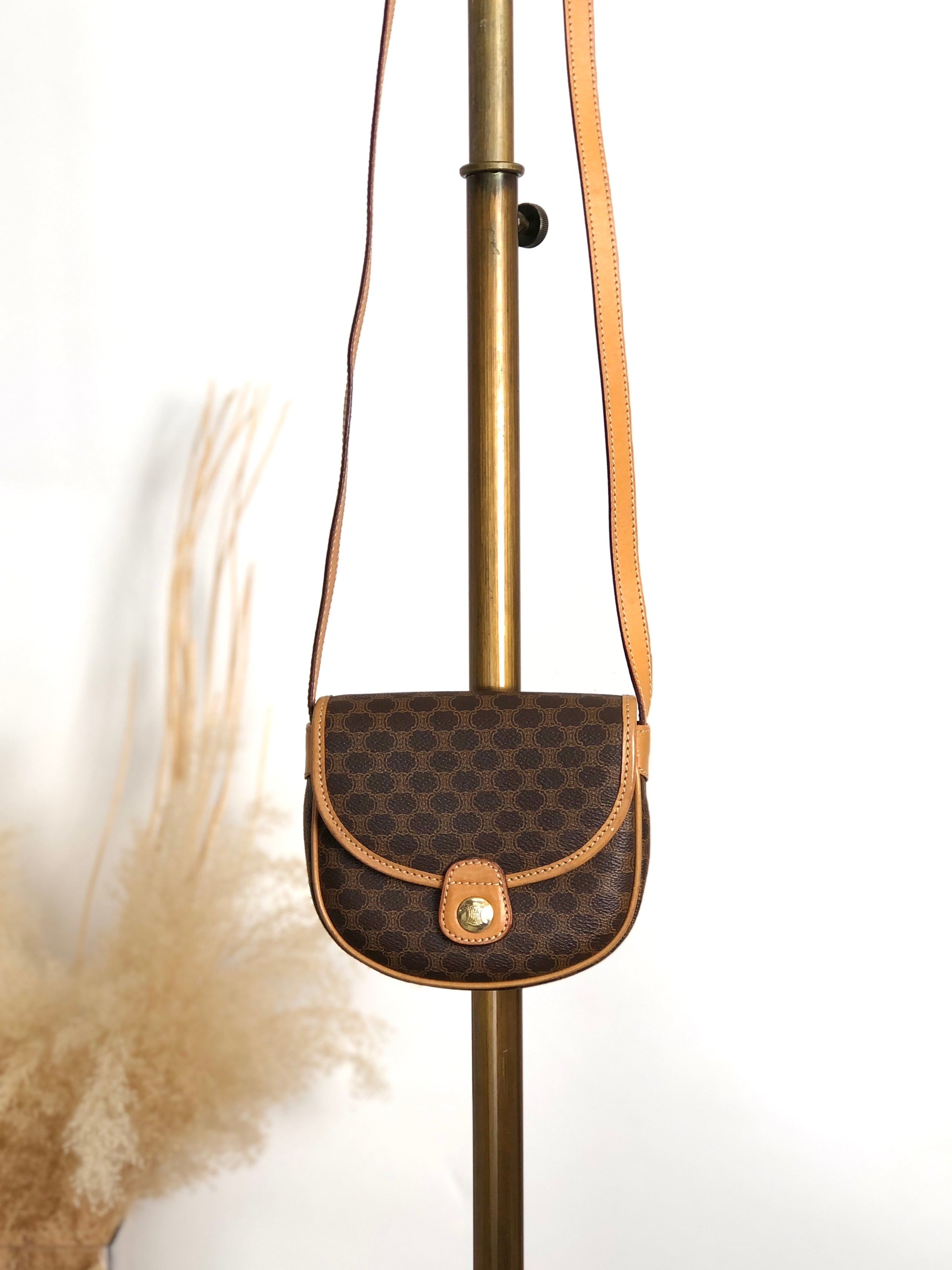 CELINE セリーヌ マカダム ショルダーバッグ ブラウン CELINE セリーヌ マカダム ショルダーバッグ ブラウン