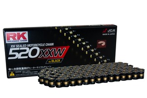 【人気】アールケー(RK) ドライブチェーン BL520X-XW 110L カシメジョイント 電着ブラックコート