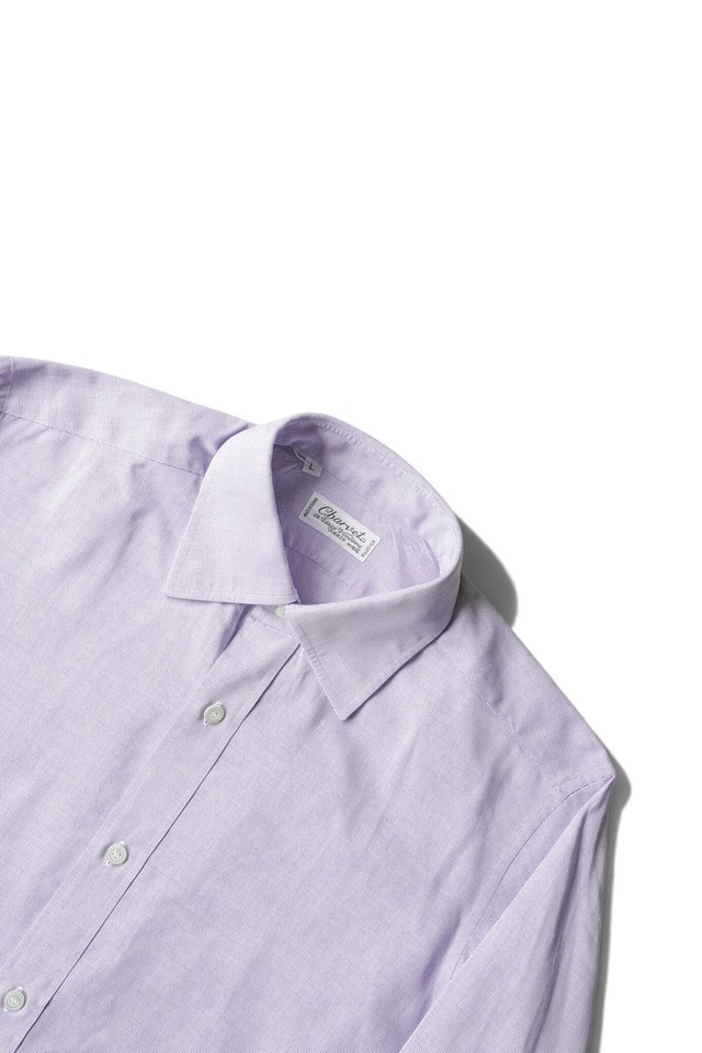 "Charvet" Purple Color Cotton Dress Shirt Made in FRANCE