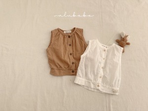 【valu bebe】エアリーコットンブラウス アイボリー 70〜110cm