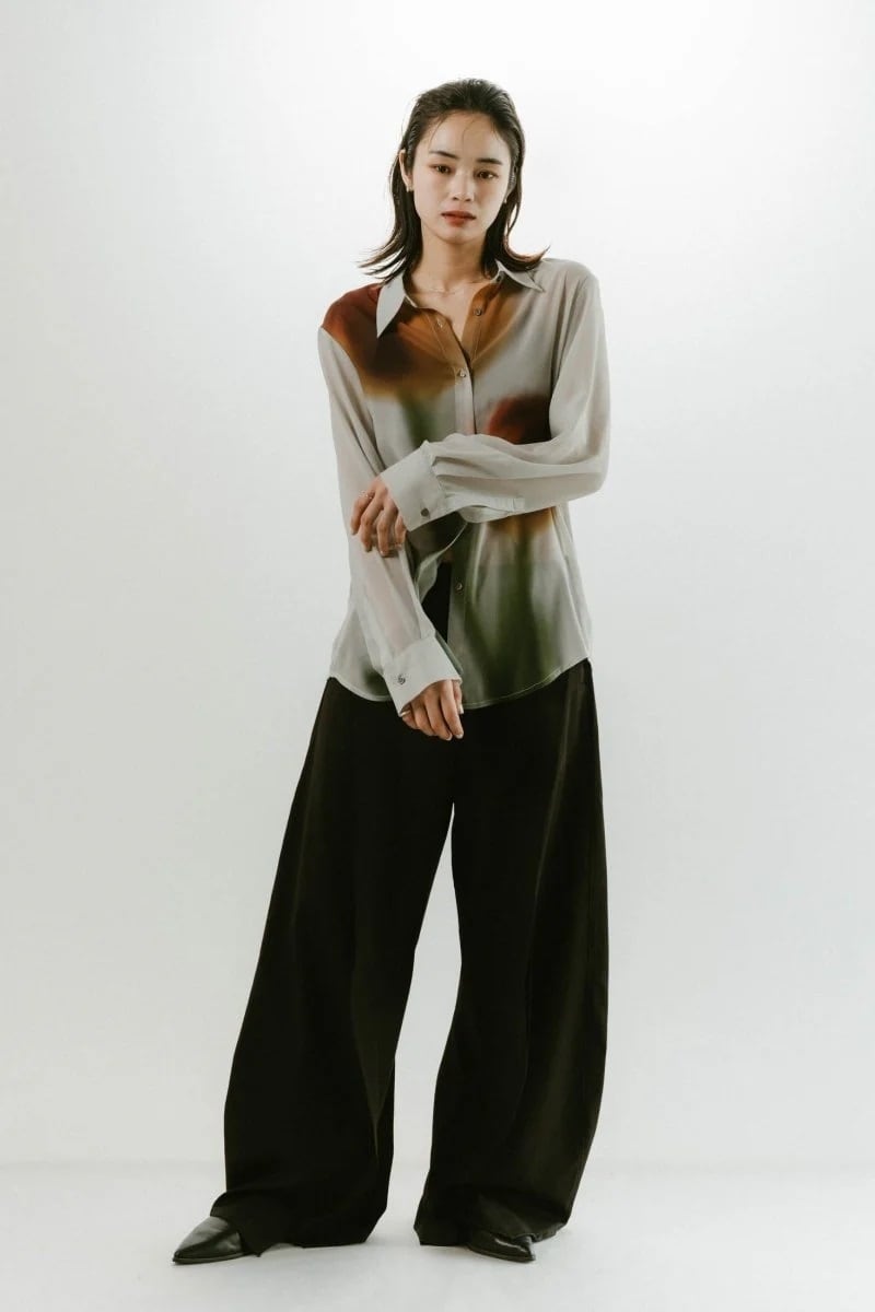 KnuthMarf(クヌースマーフ) flower print sheer shirt(unisex