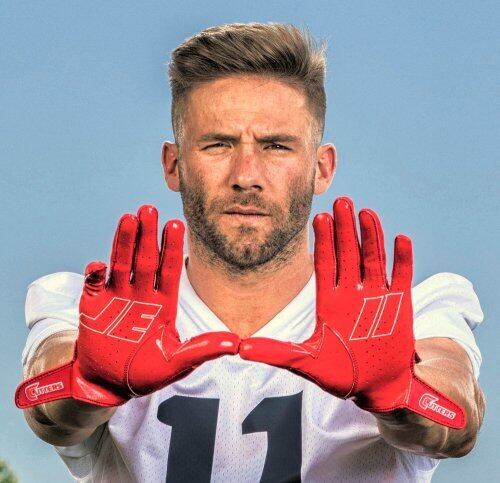 Cutters ジュリアン・エデルマンモデル BLACK アメフト グローブ | END