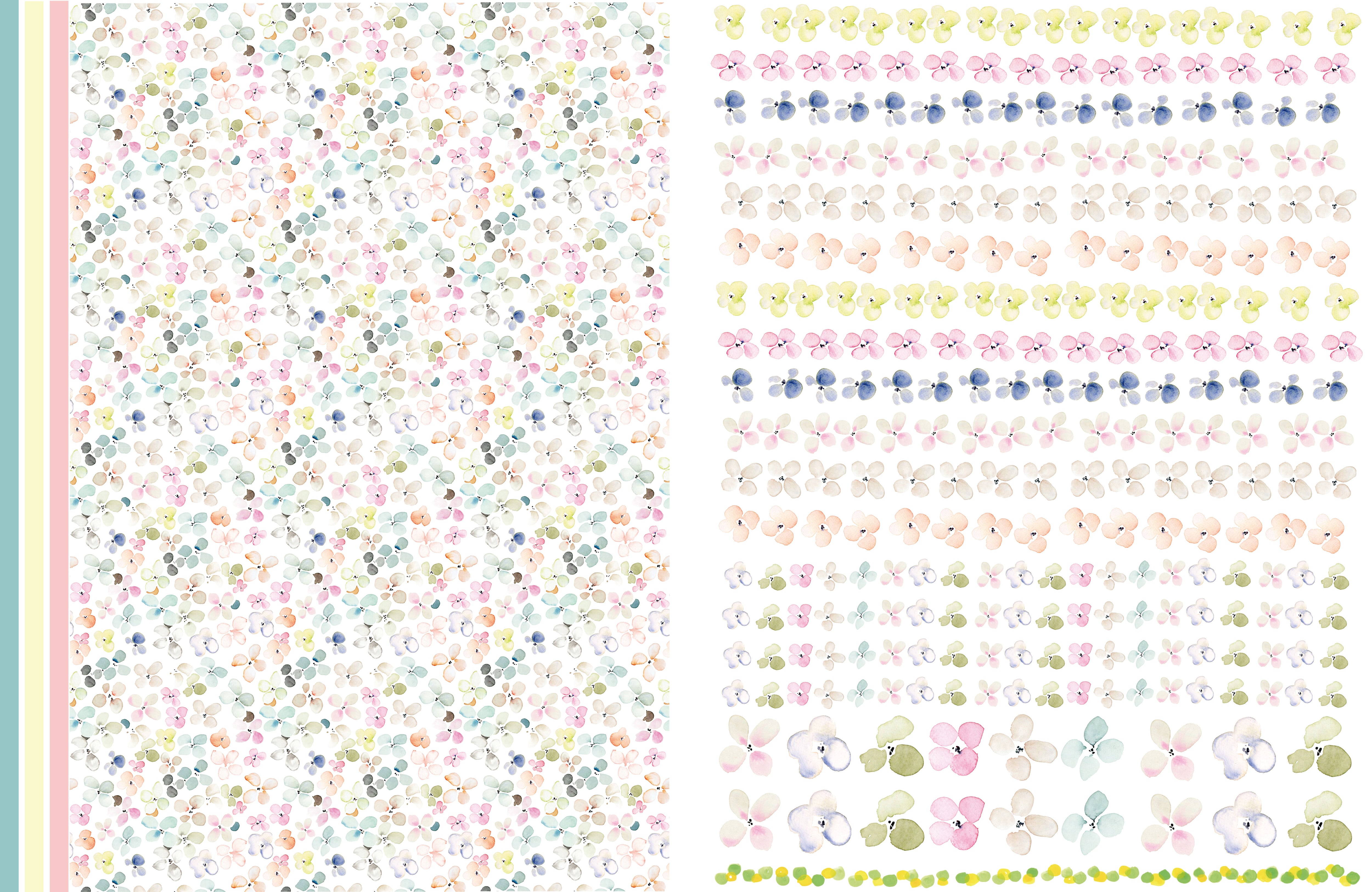 【set割引】水彩虹色フラワー・水彩虹色フラワーバラ (ポーセリンアート)