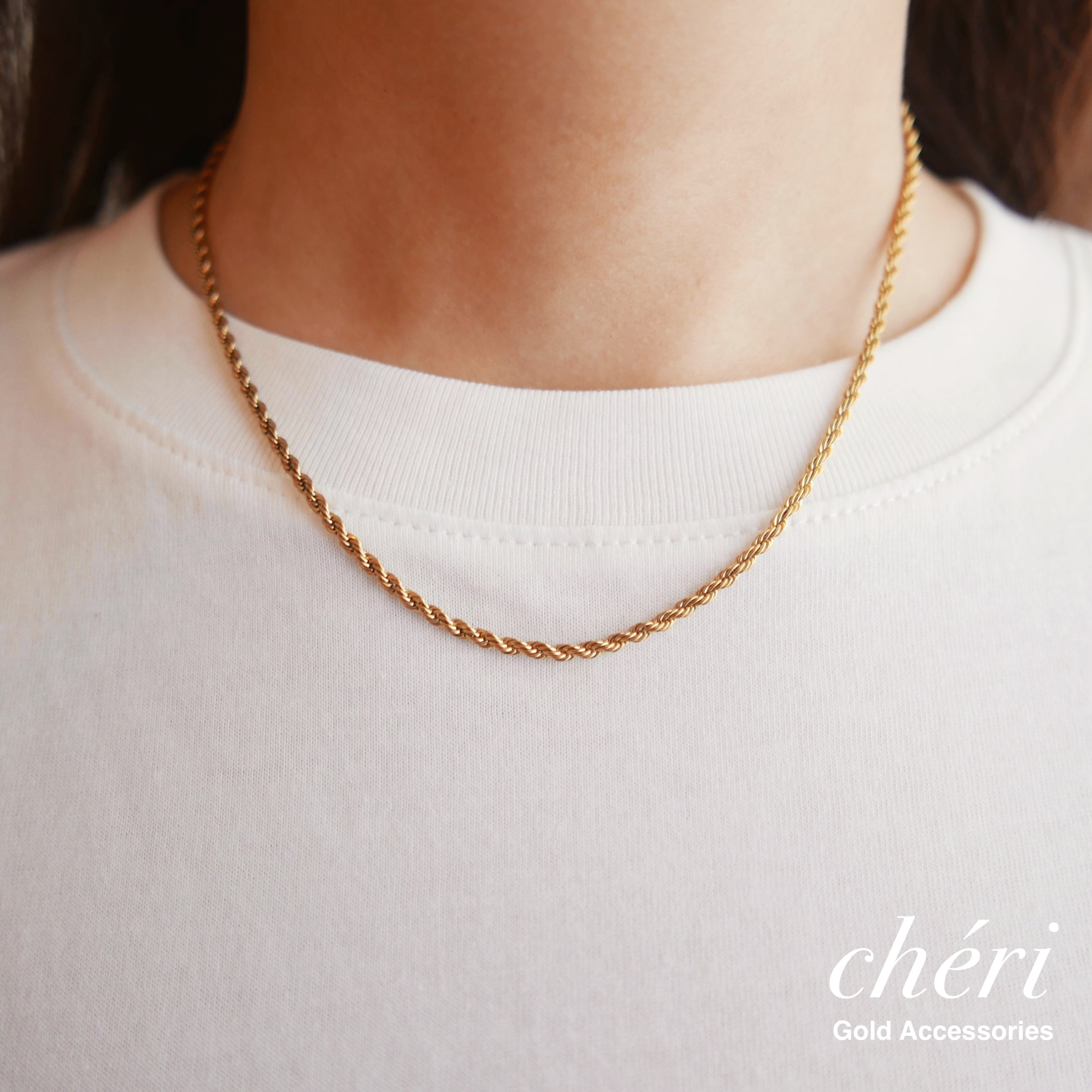 トリニティネックレス | cheri | ゴールドアクセサリー（ピアスと