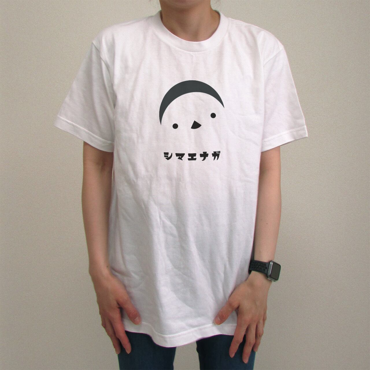 シマエナガ 日本語｜カラープリントTシャツ【ホワイト／送料無料／受注
