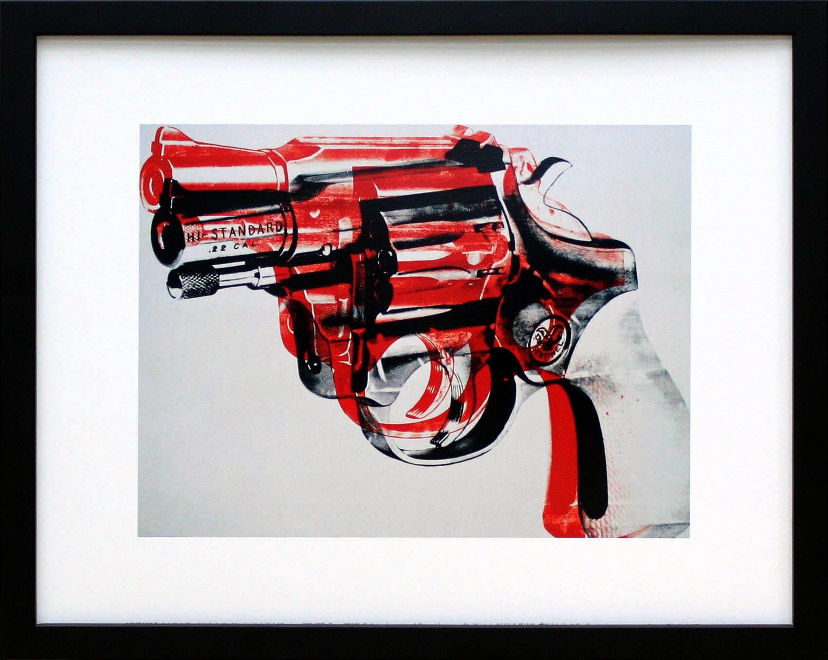 アンディ ウォーホル「ガン(ブラック&レッド)Gun,c 1981-82」展示用フック付ポスター ポップアート 絵画