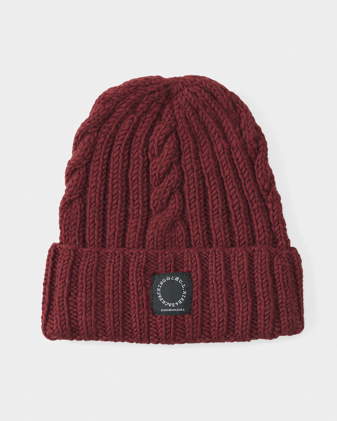 山と道 / Merino Knit Cap - Unisex #Burgundy