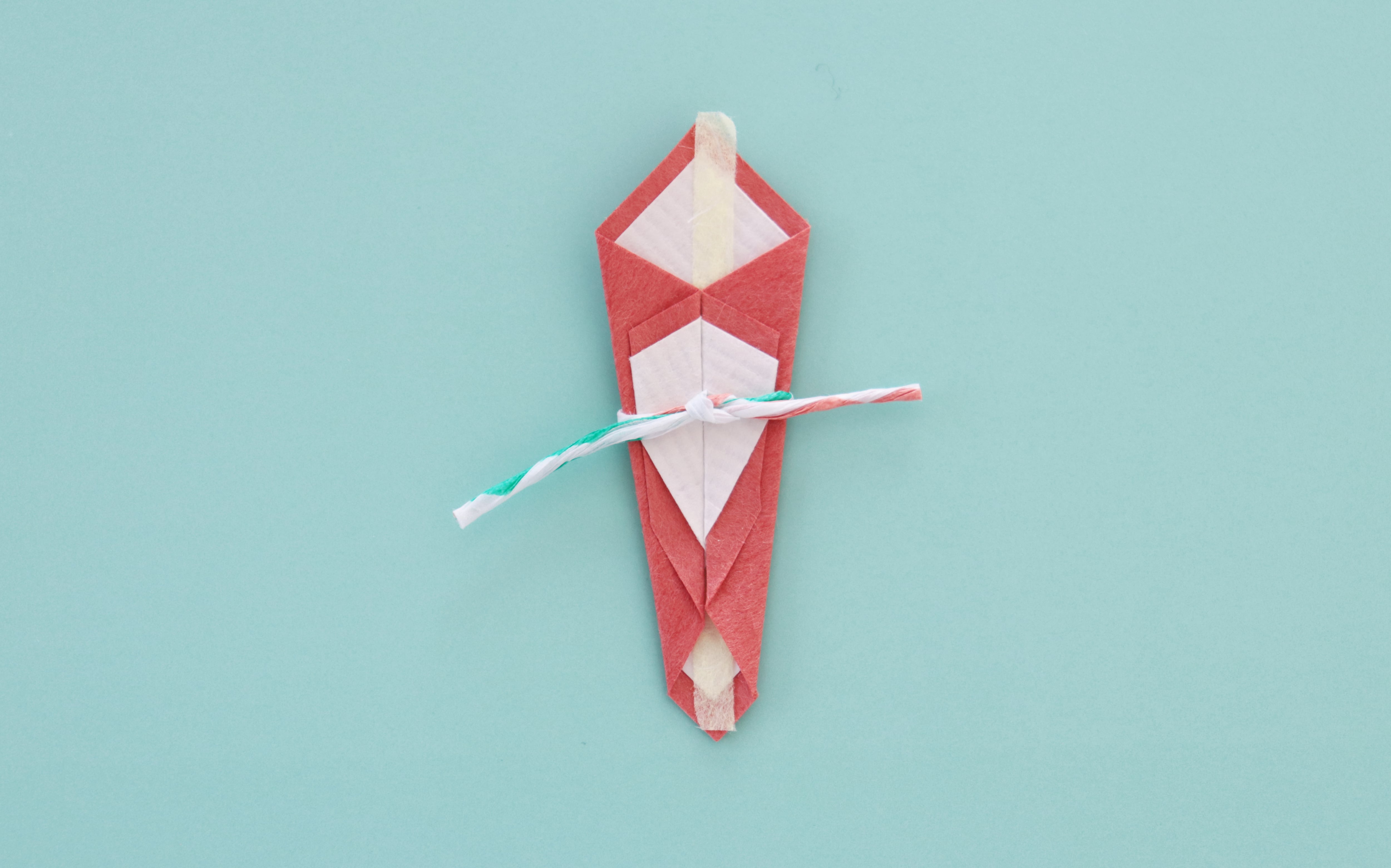 折　-和紙で折った熨斗シール- （赤系色）