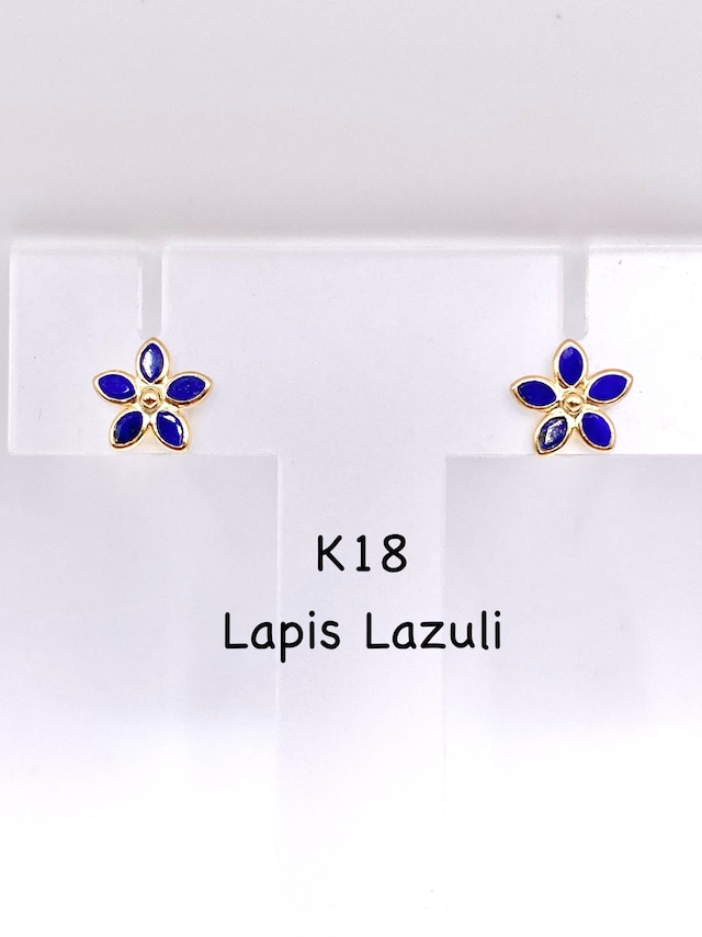 【新品】ラピスラズリ K18 ピアス【新品】