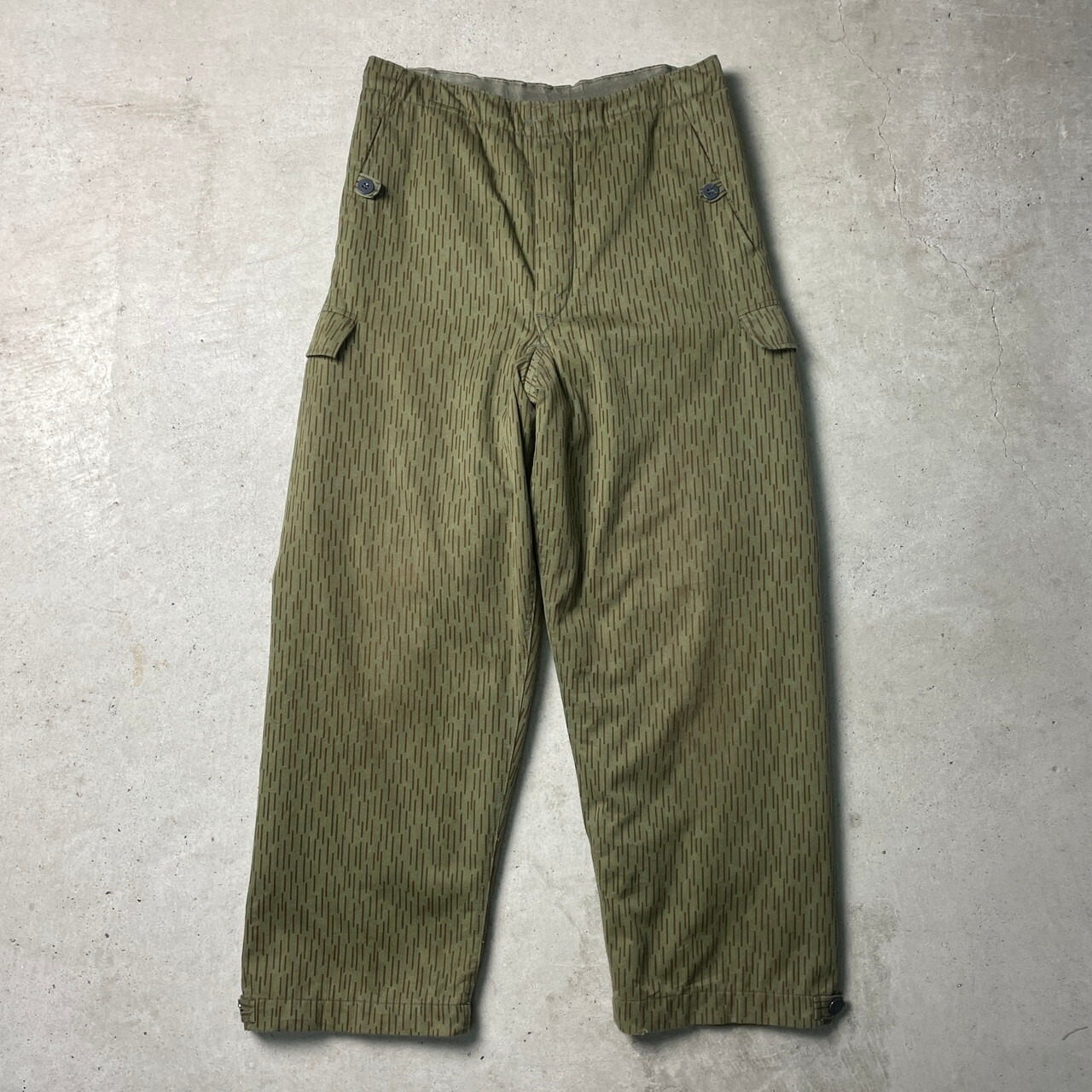80年代 NVA 旧東ドイツ軍 レインドロップカモ カーゴパンツ ミリタリー 