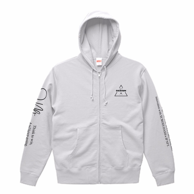 XCROSS DASH×JP NFT COLLAB DESIGN TYPE-X0006 (JPN) Unisex Zip Parker | WHITE