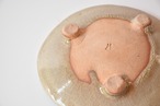小代瑞穂窯 / 福田るい : ボタ 三ツ足 皿 (小)