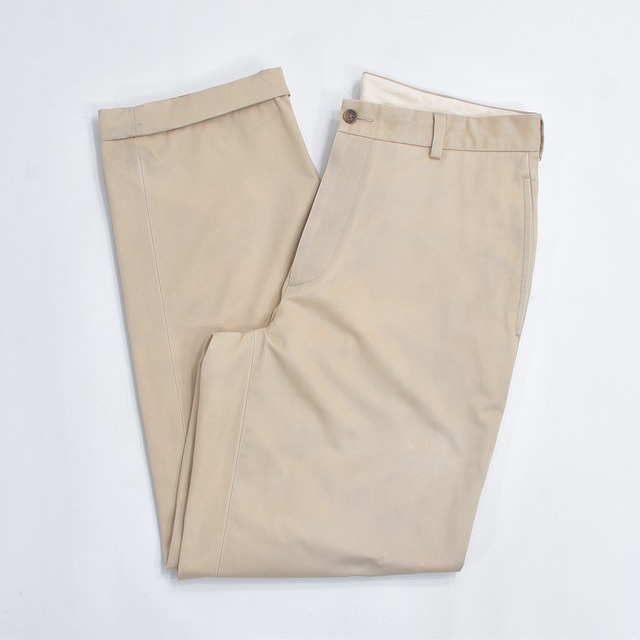 Brooks Brothers ブルックスブラザーズ ADVANTAGE CHINO CLARK チノパン ノータック 裾ダブル ブリーチ アメトラ ベージュ USED ヴィンテージ ビンテージ 古着 メンズ W32