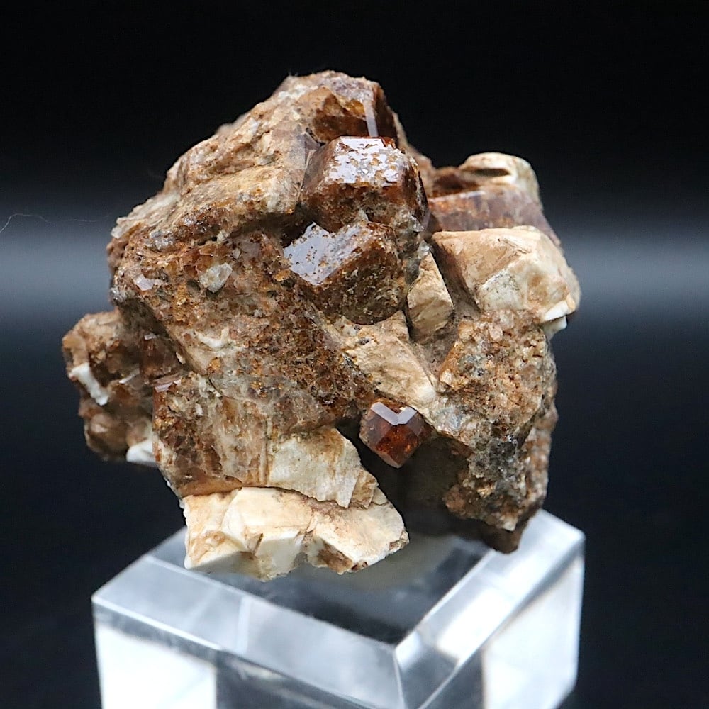 自主採掘！グロッシュラー ガーネット57.5g GN333 原石 鉱物 天然石