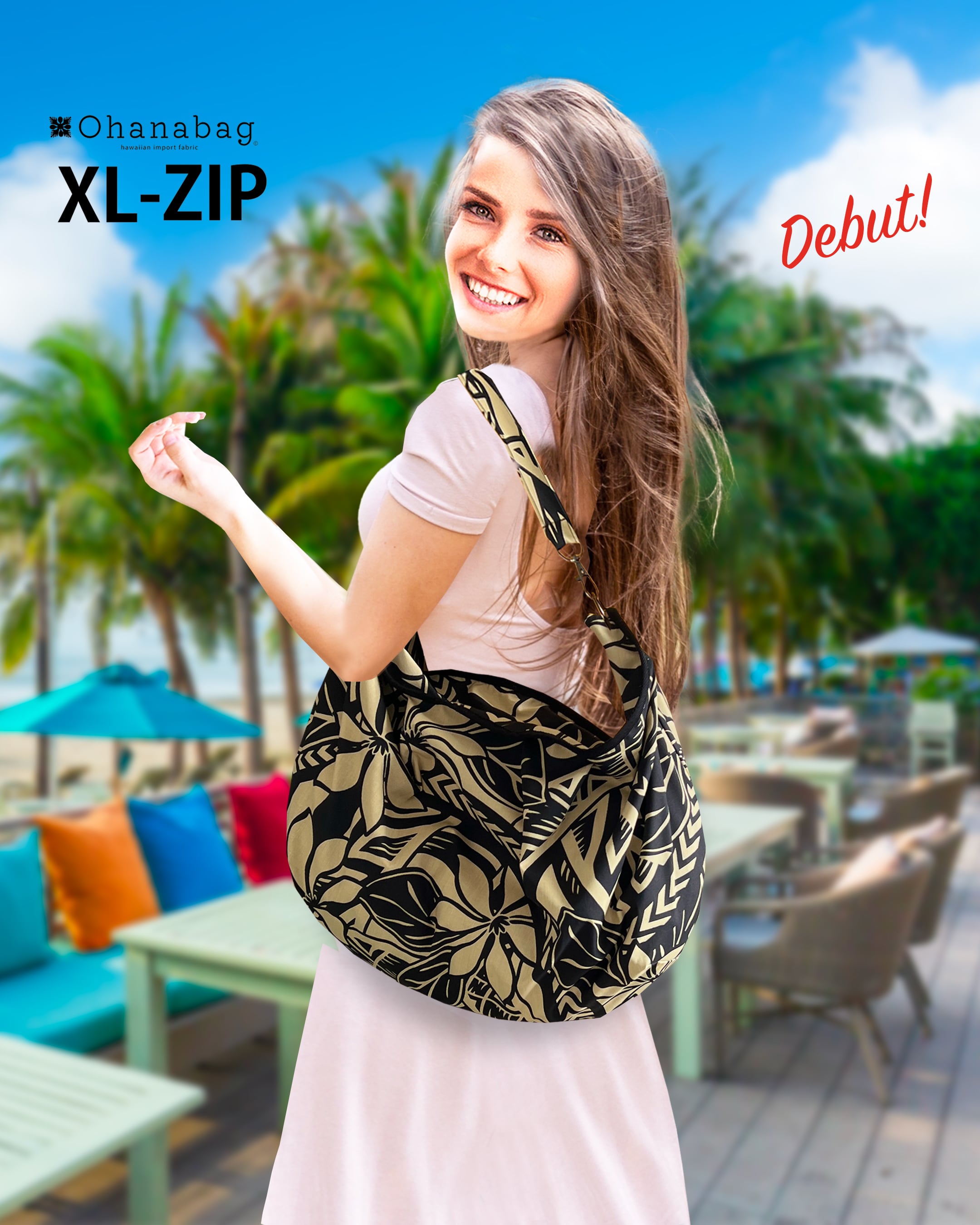 バッグ ohana* XL-ZIP・キエレ】Hawaiian Ohana Bag/ XL-ZIP_007 | ohanabag