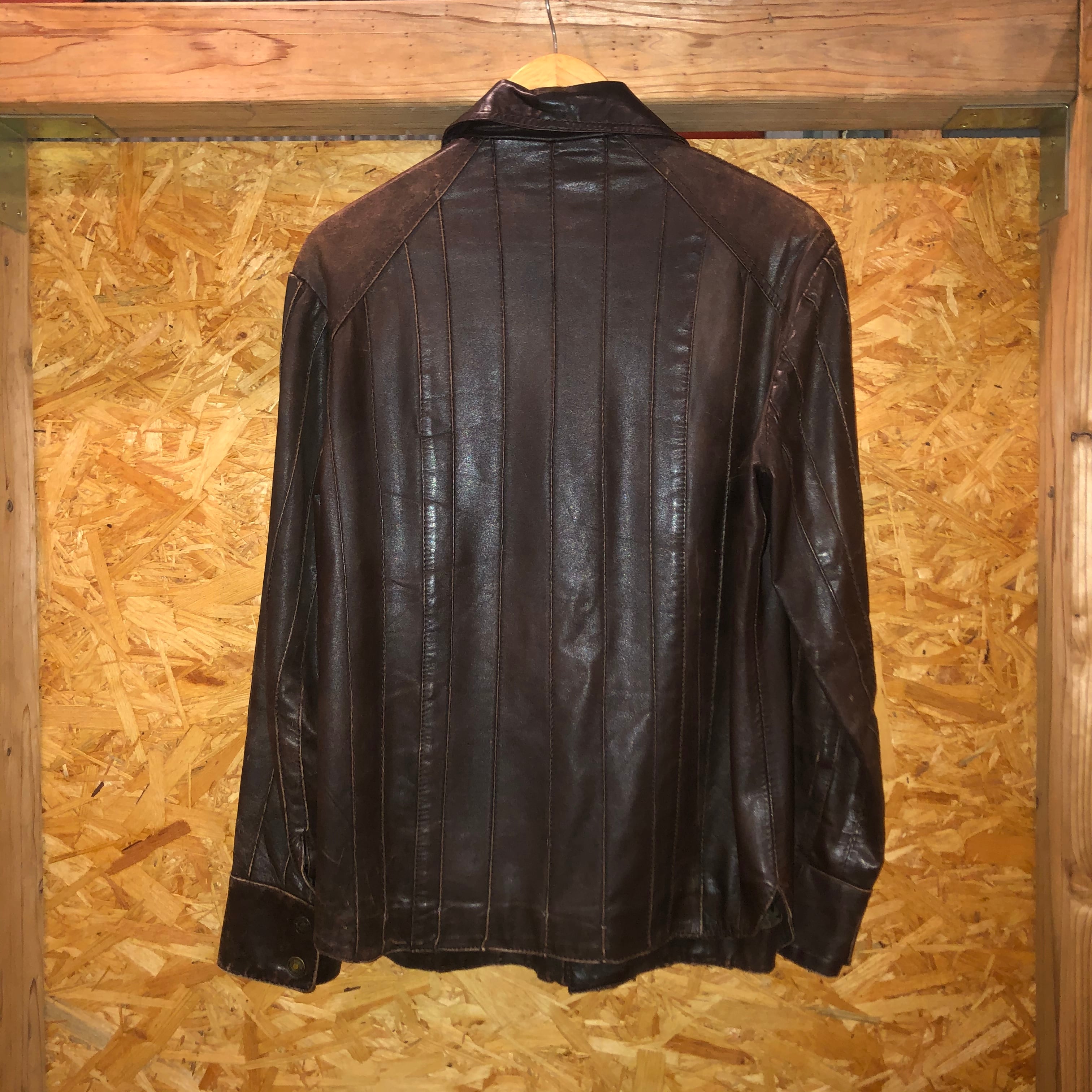 70's Goat Lether Jacket 山羊革 革ジャン レザージャケット vintage