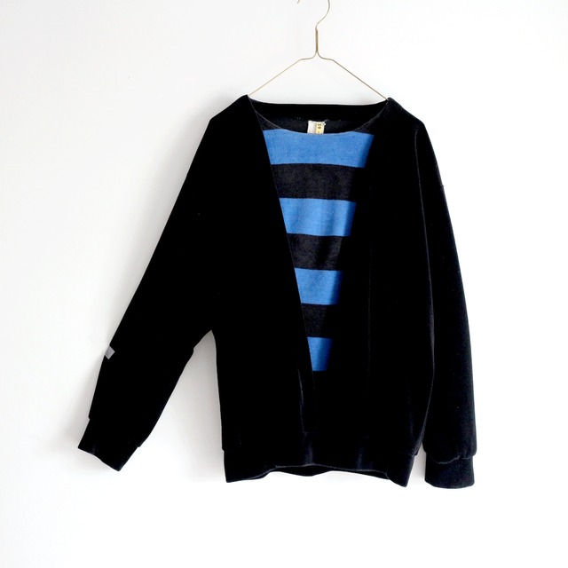 black × blue raised fabric_TP