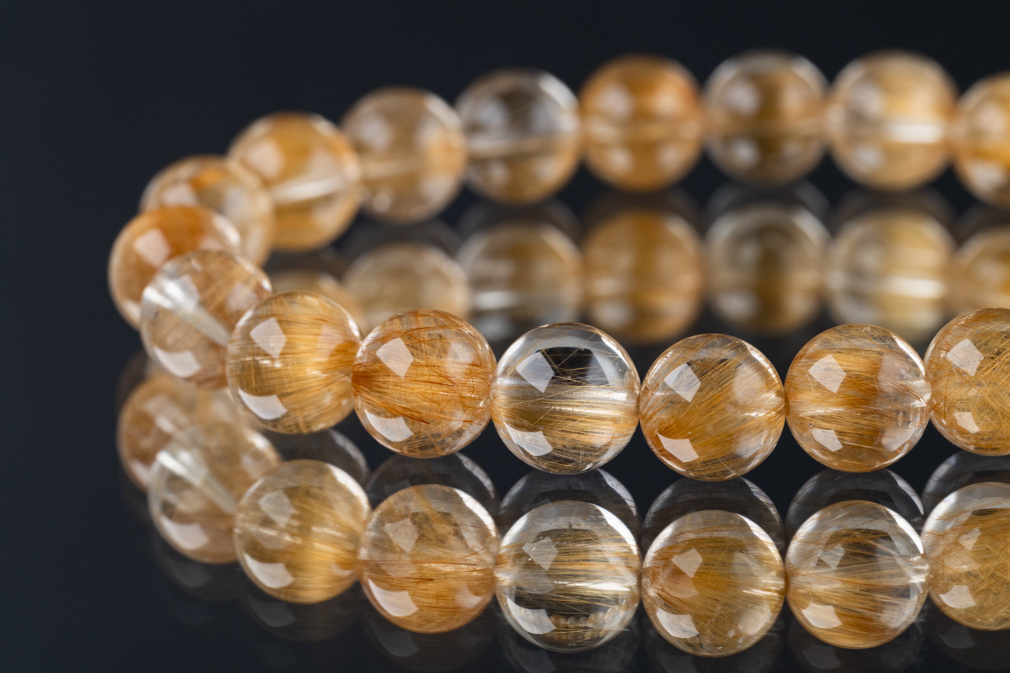 ◇一点物◇【高品質】ヴィーナスヘアルチルクォーツ ブレスレット 9mm