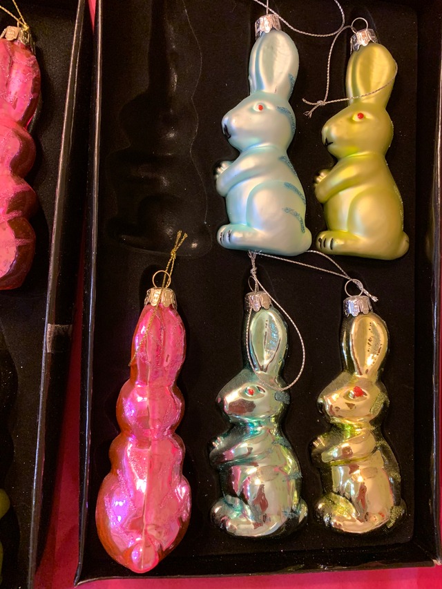 クリスマスオーナメントラメラメうさぎ (ドイツ製)10コ (211117)