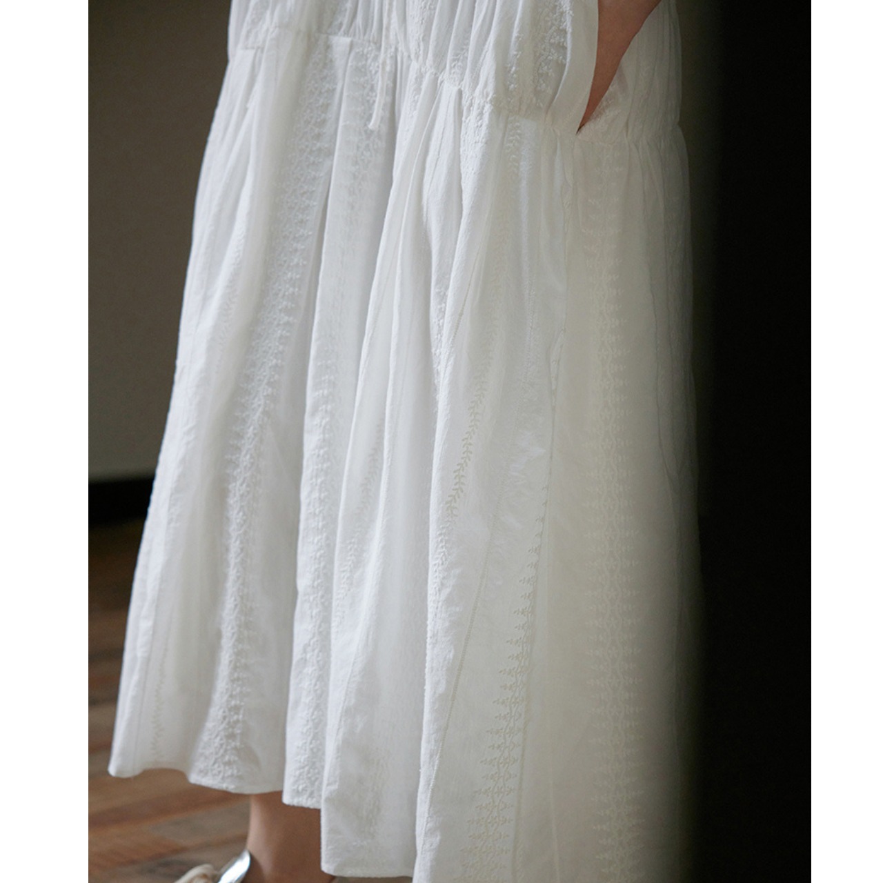 Long White Dress T3753