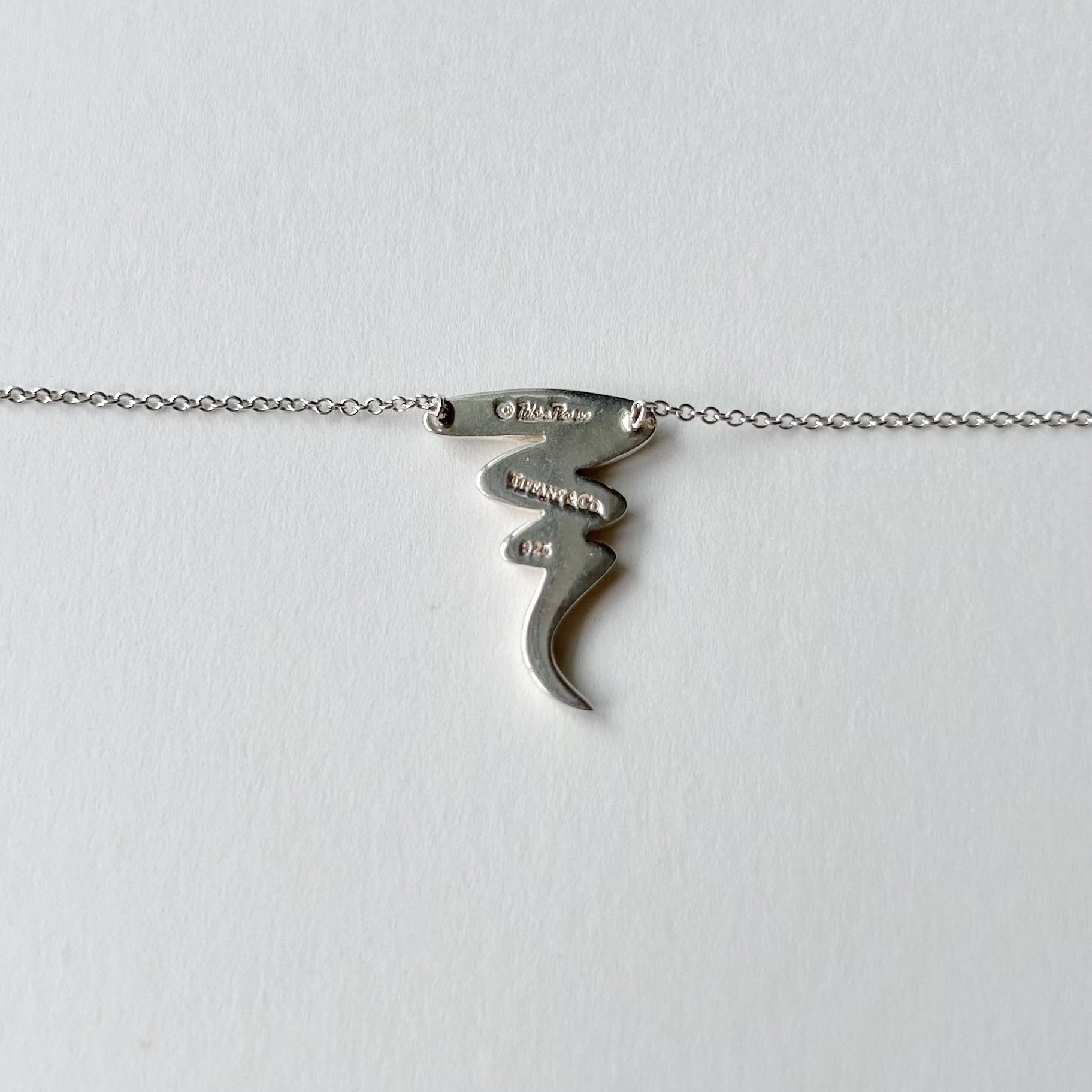 T6197】Tiffany &Co. scribble necklace/silver925/ティファニー 
