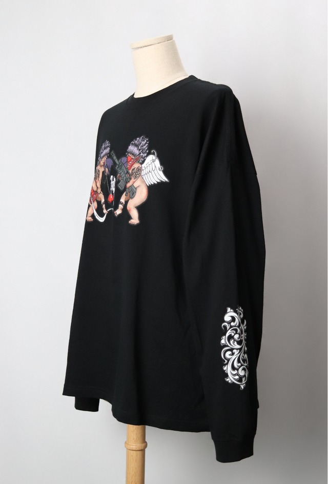 AngelDevil Long sleeve T-shirt (エンジェルデビル ロング スリーブ ティーシャツ)【Black】