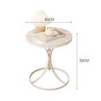 サイドテーブル　丸　コーヒーテーブル　ソファ横　ベッド横　テーブル　丸型　おしゃれ　小物置き　本　白　ホワイト