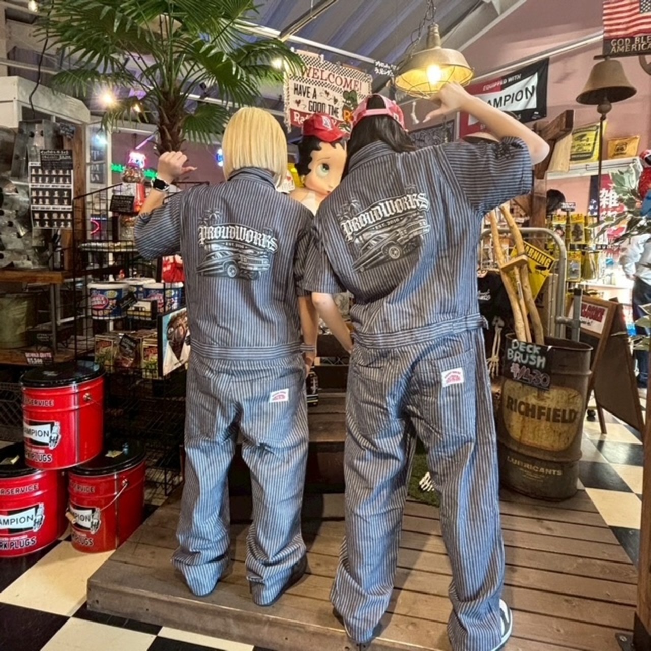 【ＰＲＯＵＤＷＯＲＫＳ】オリジナル半袖つなぎ S/M/L