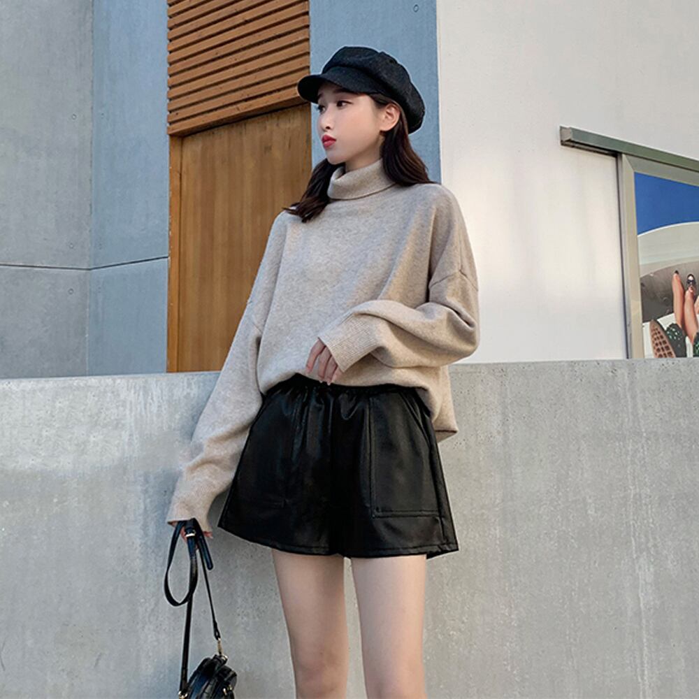 レザー ショートパンツ レディース 秋冬 きれいめ 大人 かわいい