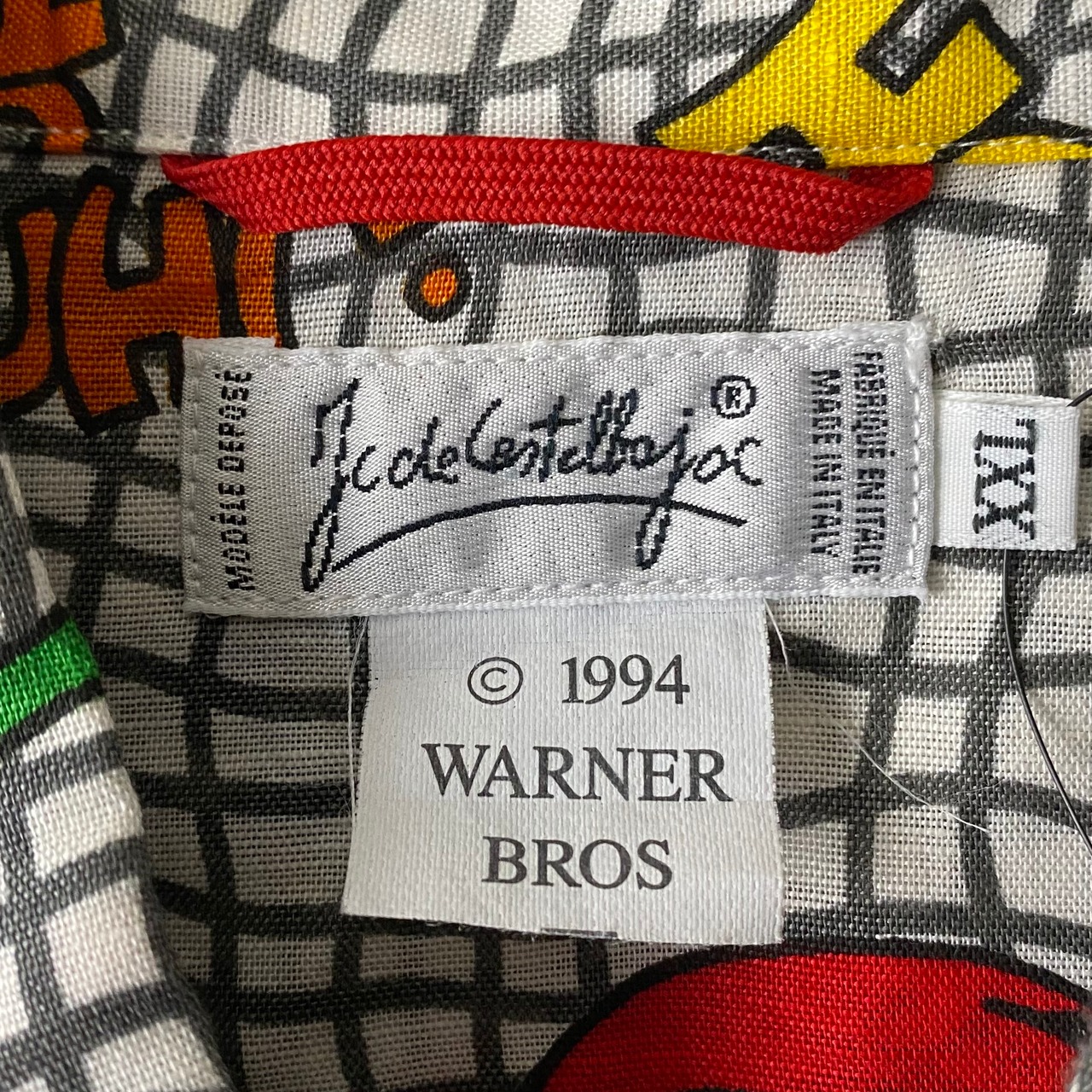 vintage JC de CASTELBAJAC warner character print linen shirt