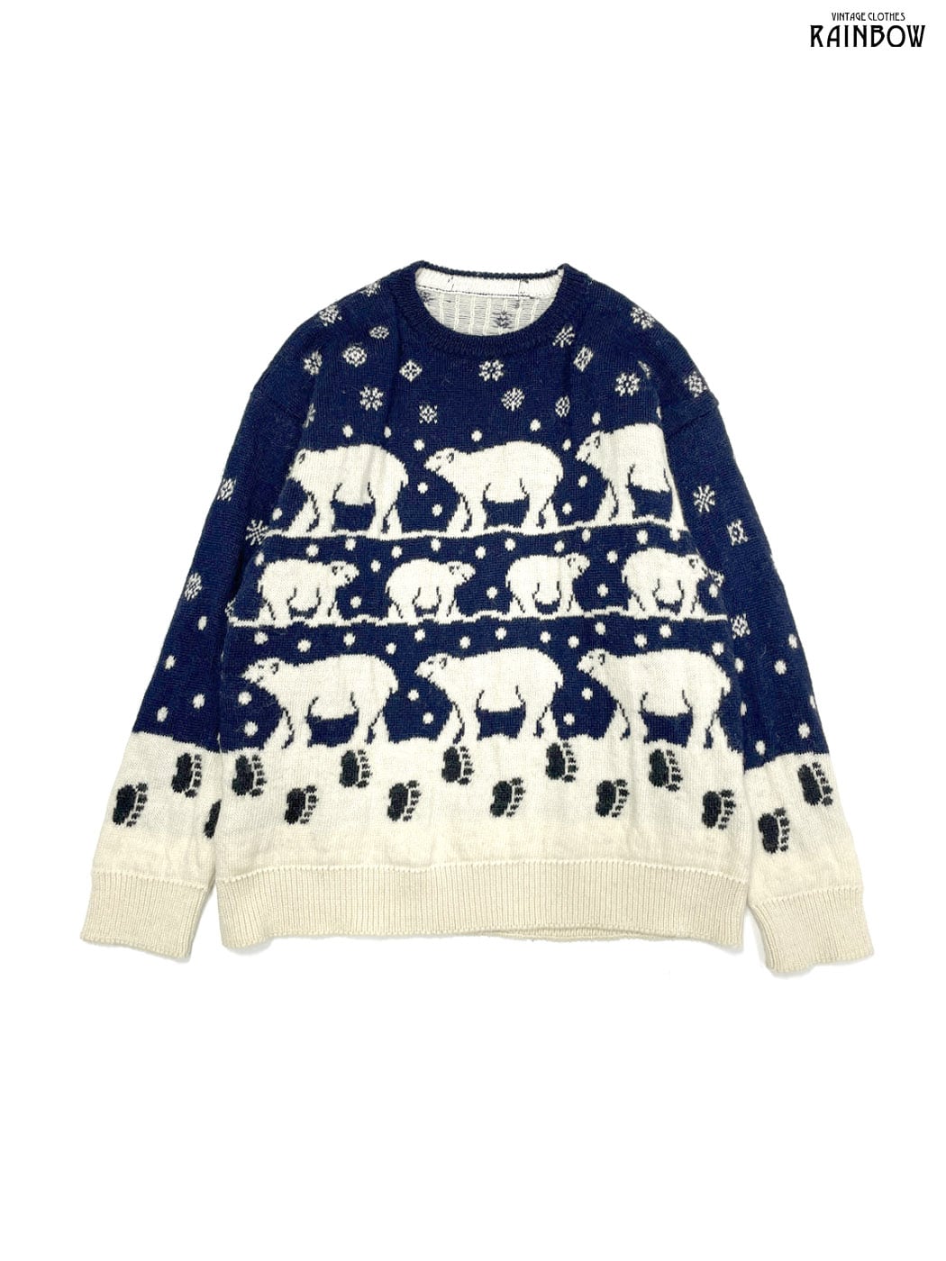 ヴィンテージ　カラフル　総柄　スクエアネック　ニット　　ハンドニット A2 ヴィンテージ カラフル 総柄 スクエアネック ニット ハンドニット A2