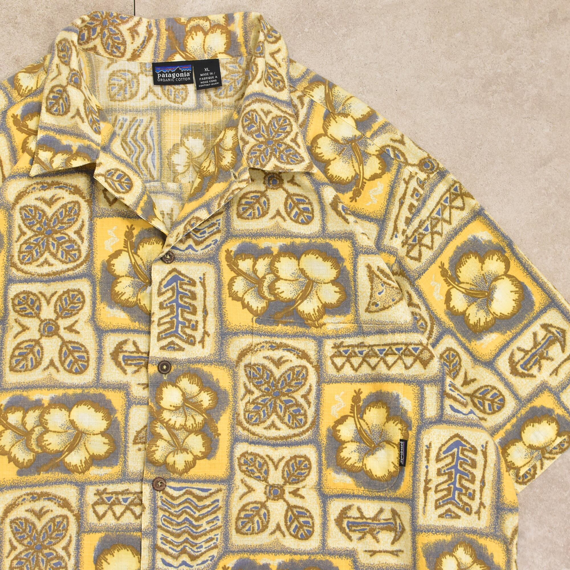 90s patagonia organic cotton aloha shirt