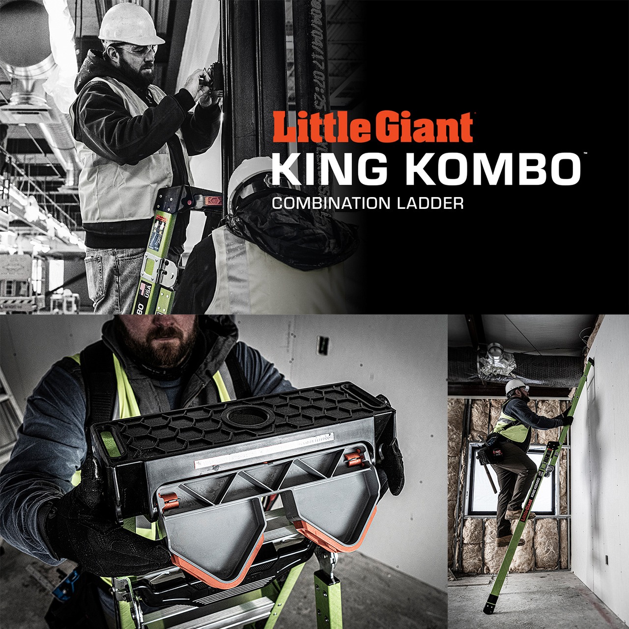 FRPはしご兼用脚立 「キングコンボ2.0」 LG-13908 (11204) 8尺