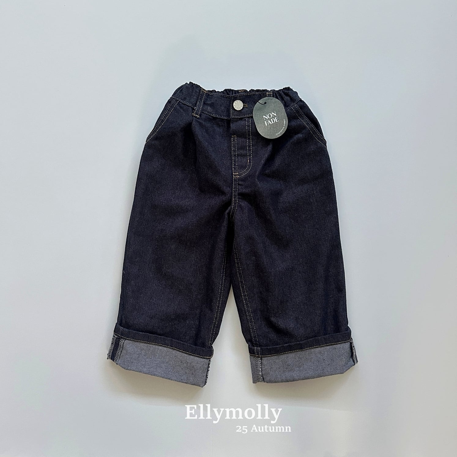 «Sold out»«ジュニアサイズあり»«elly molly» ノンフェイドデニムパンツ