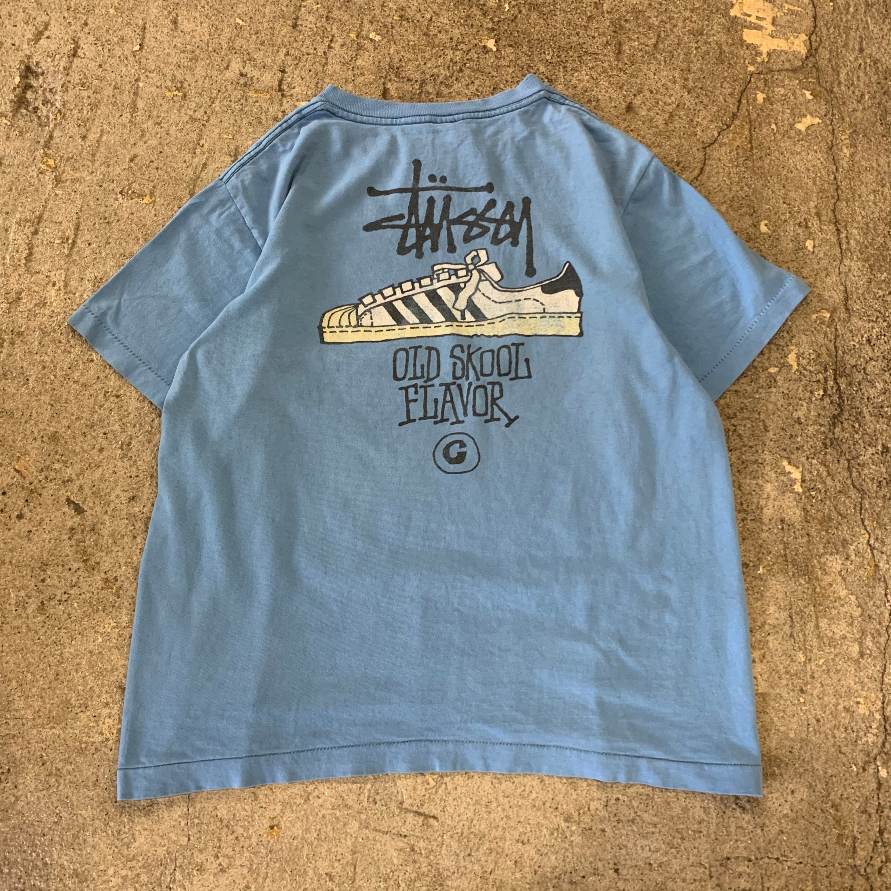 80’S STUSSY Old Skool刺繍Tシャツ月末まで最終価格です！