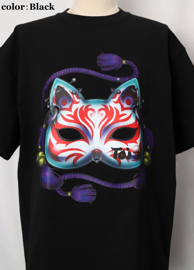 Fox mask T-shirt (フォックス マスク  ティーシャツ)【White】