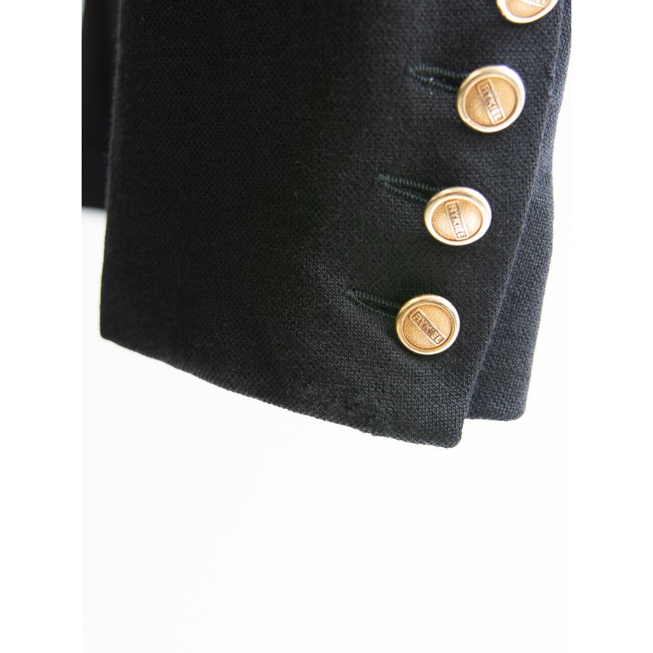 【SONIA RYKIEL】Made in France 100%Wool Jersey Collarless Jacket（ソニアリキエル フランス製ウールジャージ ノーカラージャケット）