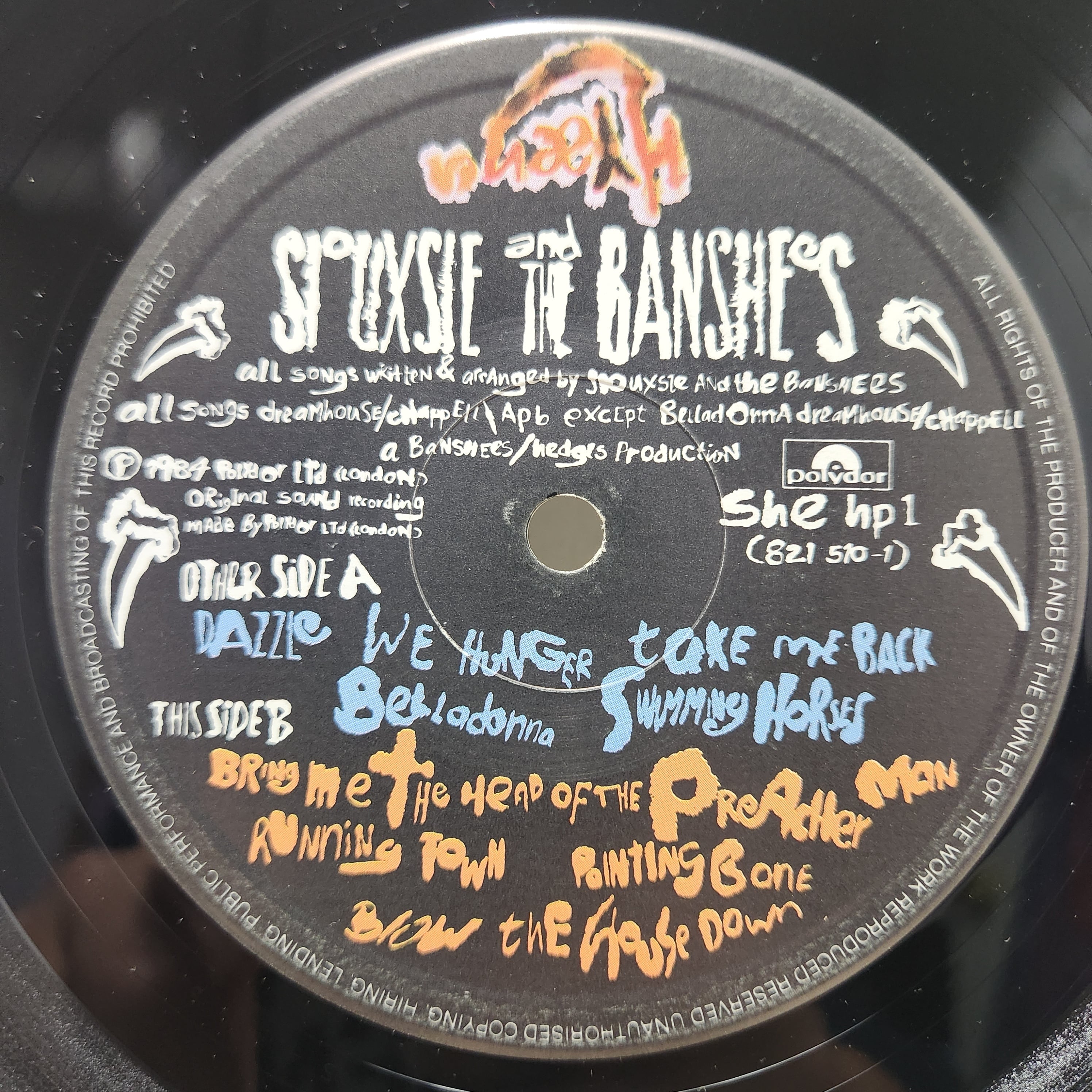 Siouxsie & The Banshees / Hyaena [SHE HP1] - 画像3