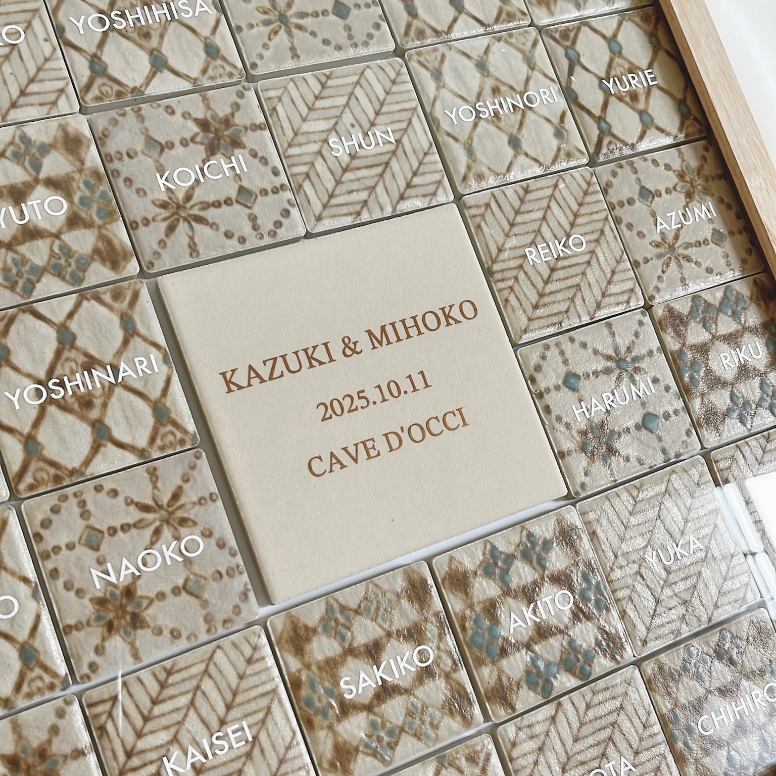 美濃焼ラスティカタイルの結婚証明書 | RIUM Wedding Design