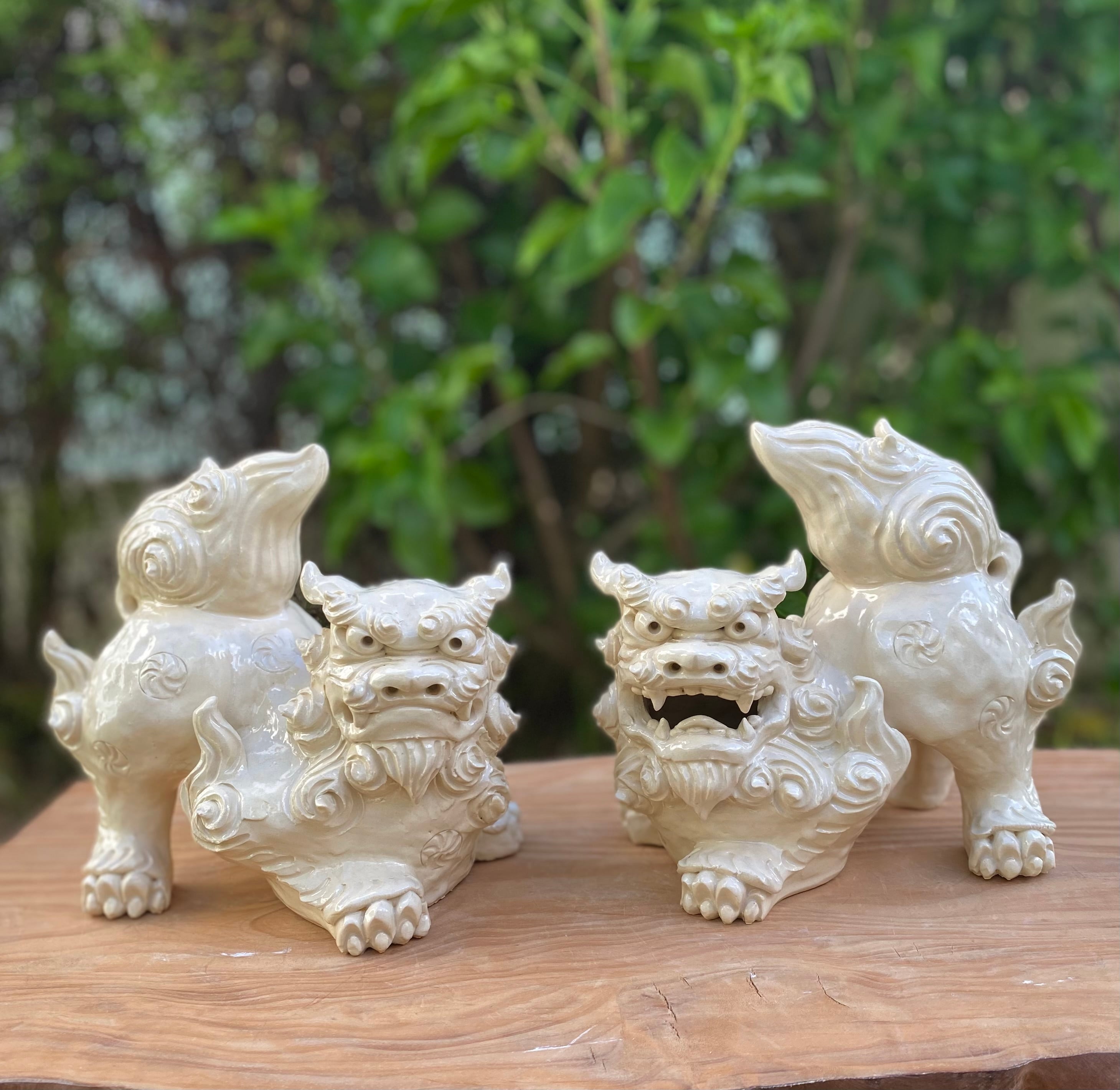 ホーヤーシーサー（大）（白・ツヤあり） | てぃーち工房