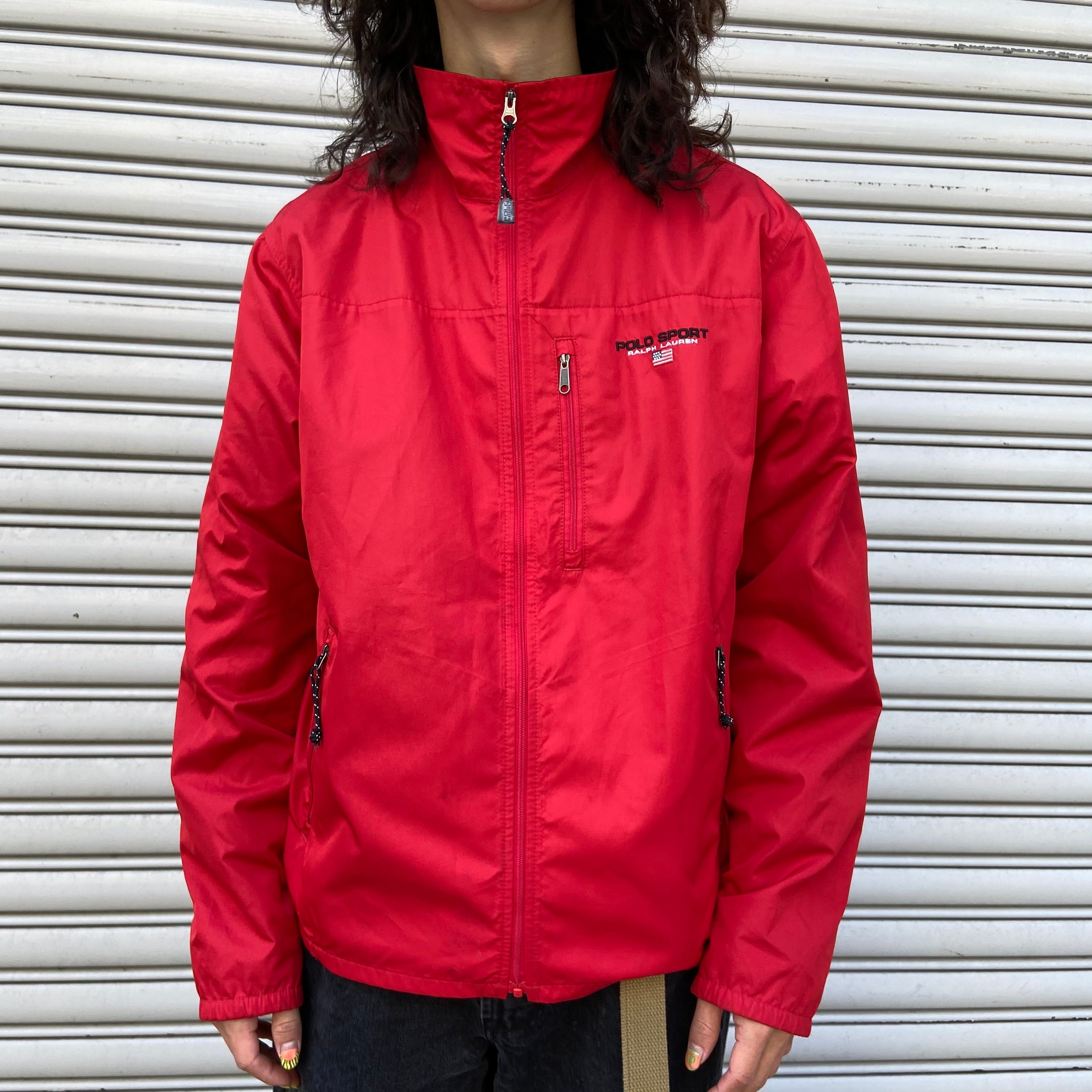 90s USA製 POLO SPORT レッド フィッシュテイルジャケット-