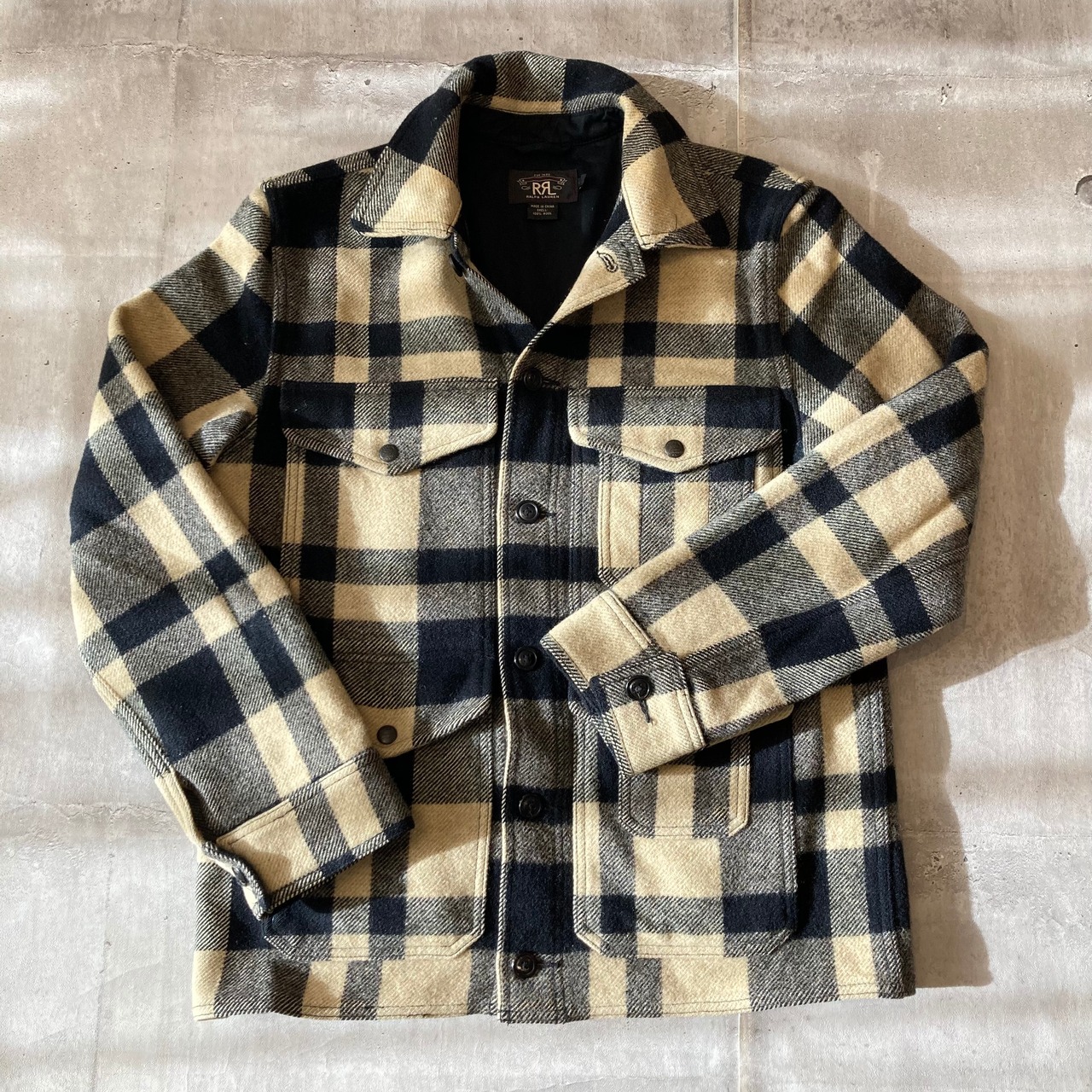 レア】RRL バッファローチェック シャツジャケット S 透かし