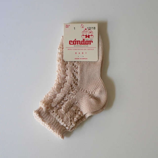 Condor / Perle cotton openwork socks  / 304 / size1-2