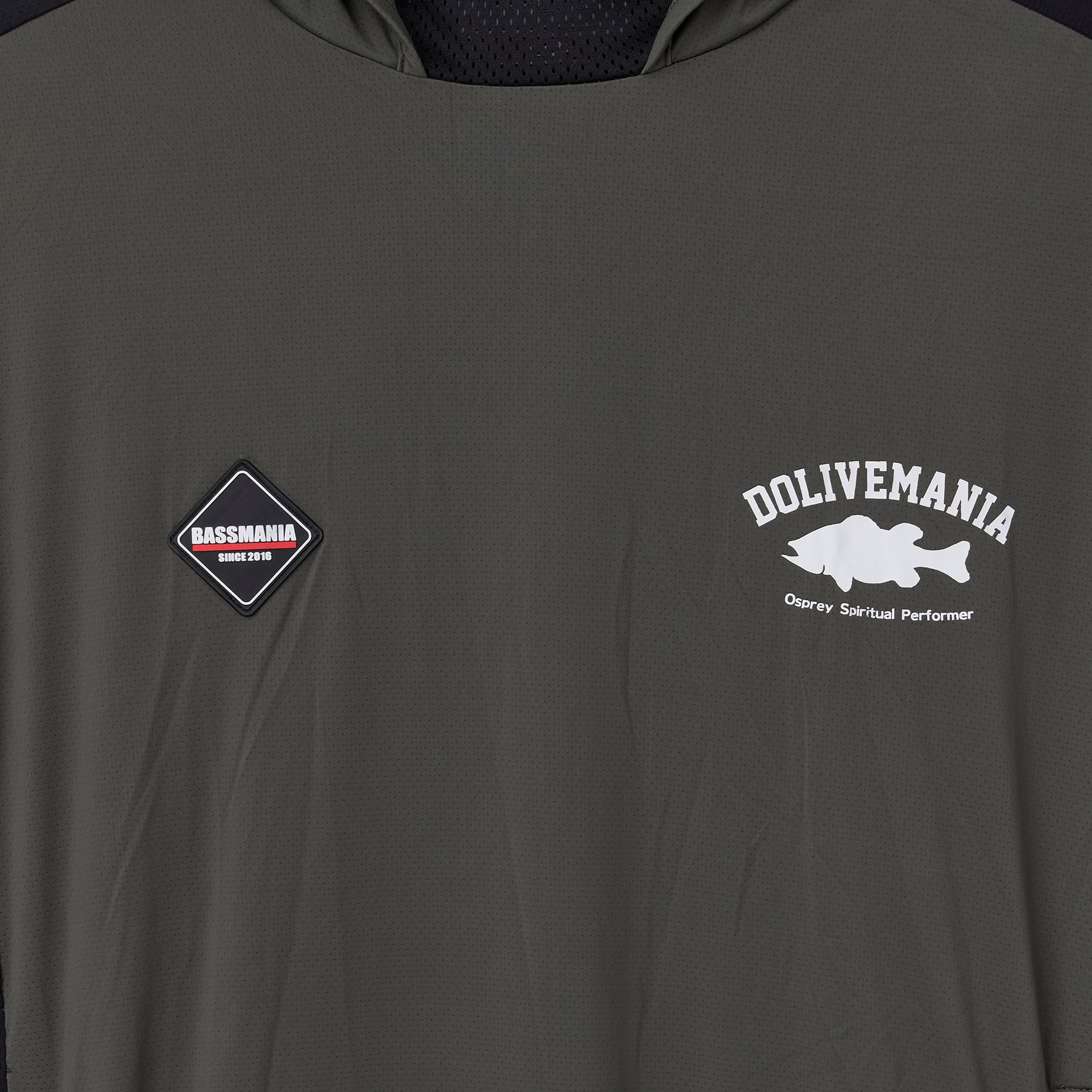 O.S.P×BASSMANIA】UVドライメッシュプルフーディ［GRY×BLK］［LIMITED